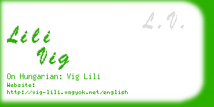 lili vig business card